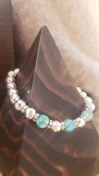 Turquoise Inspired Beaded Bracelet Set