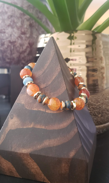 Fiery Jasper Beaded Bracelet