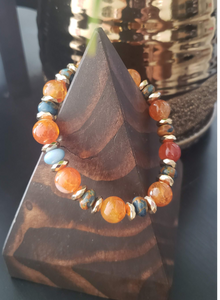 Fiery Jasper Beaded Bracelet